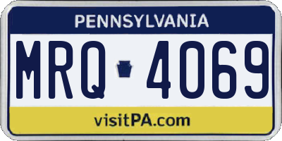 PA license plate MRQ4069