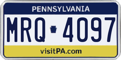 PA license plate MRQ4097