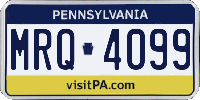 PA license plate MRQ4099