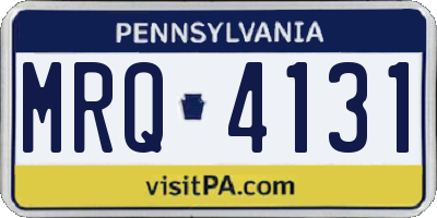 PA license plate MRQ4131