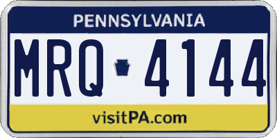 PA license plate MRQ4144
