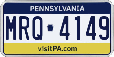 PA license plate MRQ4149
