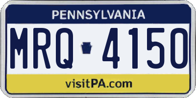 PA license plate MRQ4150