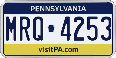 PA license plate MRQ4253
