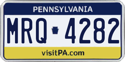 PA license plate MRQ4282