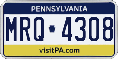 PA license plate MRQ4308