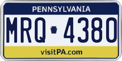 PA license plate MRQ4380