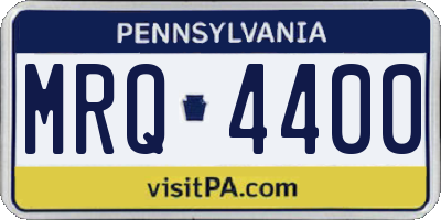 PA license plate MRQ4400