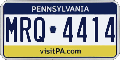 PA license plate MRQ4414