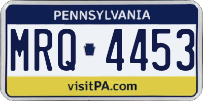PA license plate MRQ4453