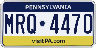 PA license plate MRQ4470