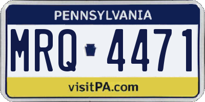 PA license plate MRQ4471