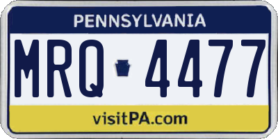 PA license plate MRQ4477
