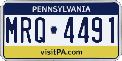 PA license plate MRQ4491