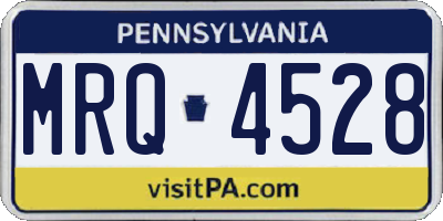 PA license plate MRQ4528