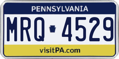 PA license plate MRQ4529
