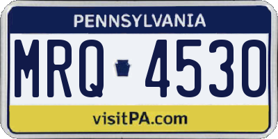 PA license plate MRQ4530