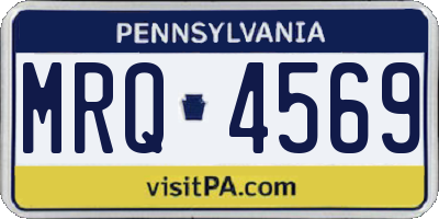 PA license plate MRQ4569