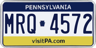 PA license plate MRQ4572
