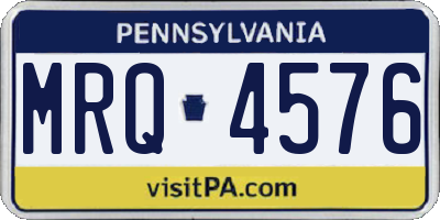 PA license plate MRQ4576