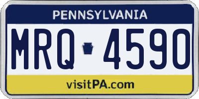 PA license plate MRQ4590