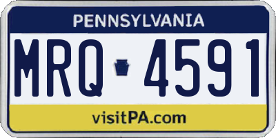 PA license plate MRQ4591