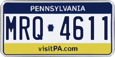 PA license plate MRQ4611