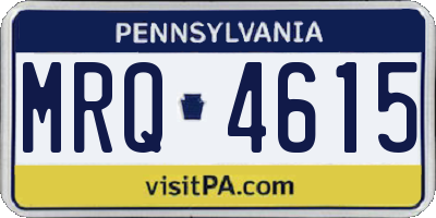 PA license plate MRQ4615