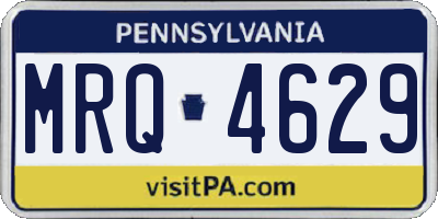 PA license plate MRQ4629