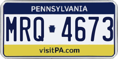 PA license plate MRQ4673