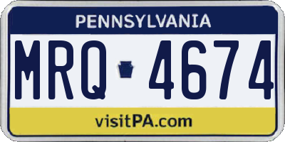 PA license plate MRQ4674