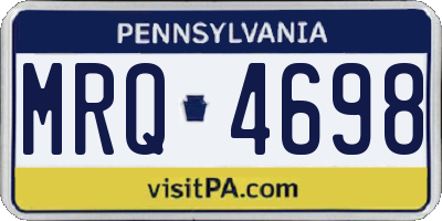 PA license plate MRQ4698