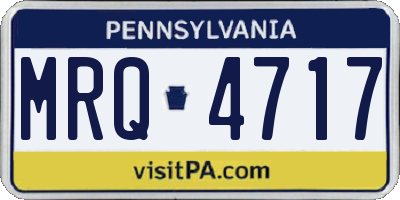 PA license plate MRQ4717