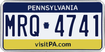 PA license plate MRQ4741