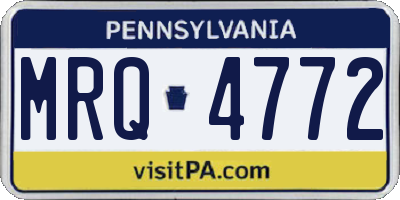PA license plate MRQ4772