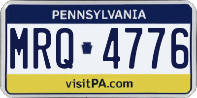 PA license plate MRQ4776
