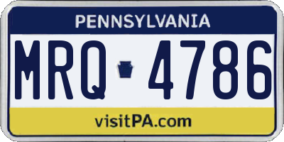 PA license plate MRQ4786