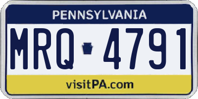 PA license plate MRQ4791