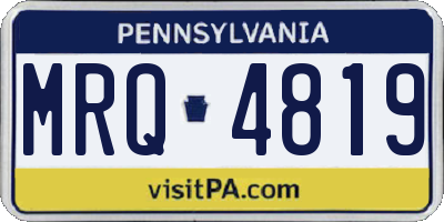PA license plate MRQ4819