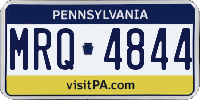 PA license plate MRQ4844
