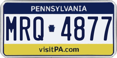 PA license plate MRQ4877