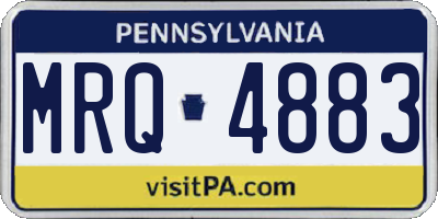 PA license plate MRQ4883