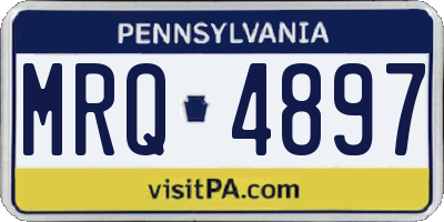 PA license plate MRQ4897