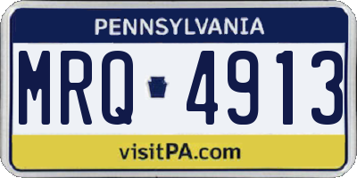 PA license plate MRQ4913