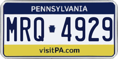 PA license plate MRQ4929