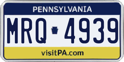 PA license plate MRQ4939