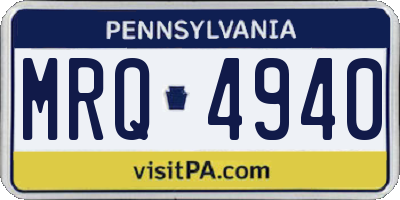 PA license plate MRQ4940