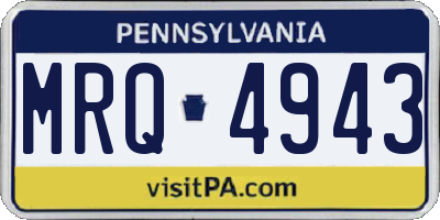 PA license plate MRQ4943