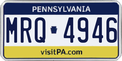 PA license plate MRQ4946