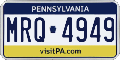 PA license plate MRQ4949